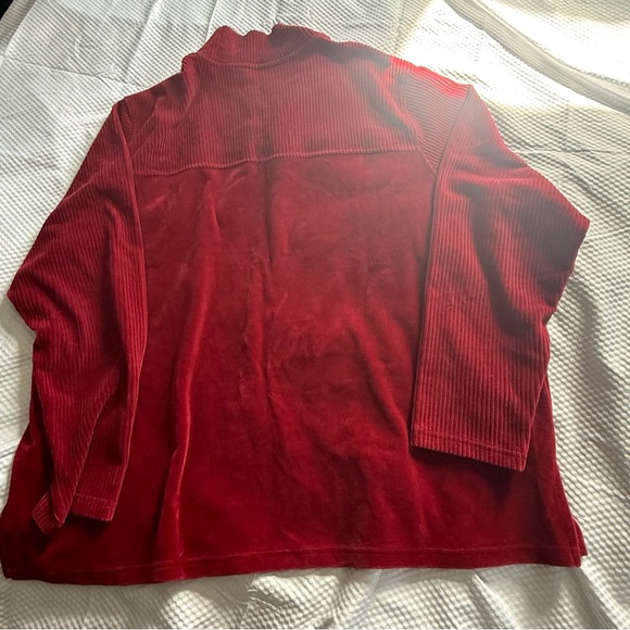 Pacer Red Ribbed Pullover - Picture 3 of 4